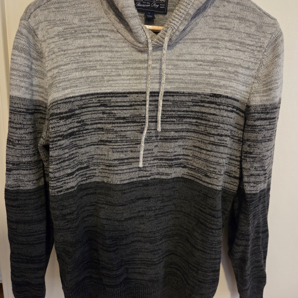 American Rag Gray and Black Striped Sweater